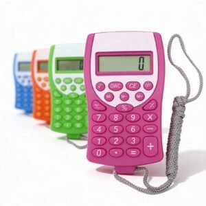 Calculadora de bolso com cordão